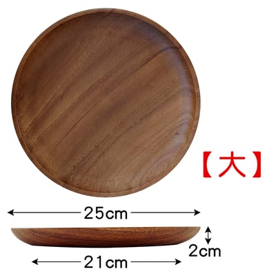 《胡桃木圓形餐盤》12