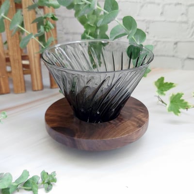 《斜紋咖啡濾杯/煙燻黑》1-4人份2