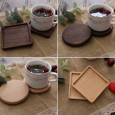 《日式原木杯墊》櫸木/胡桃木6
