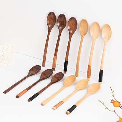 《日式和風原木湯匙》15