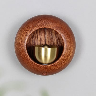 《日式實木多巴胺風鈴/圓形》櫸木/胡桃木9