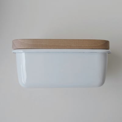 《日式加厚琺瑯奶油盒》含木蓋/800ml8