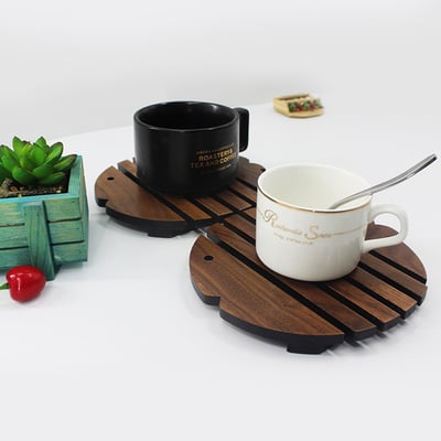 《原木魚骨造型鍋墊》胡桃木8