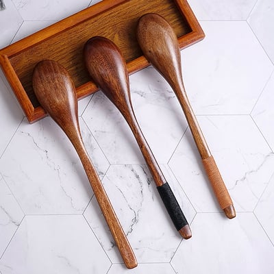 《日式和風原木湯匙》5