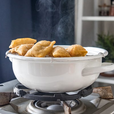 《日式加厚琺瑯油炸鍋》21cm/2L2