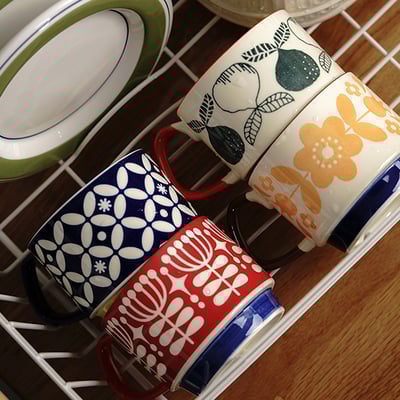 《日式田園風咖啡杯》300ml4