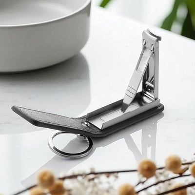 《 德國雙人牌 超薄皮革鑰匙圈指甲刀》 42445-000-0【平行輸入】1