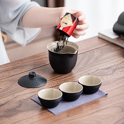 《粗陶旅行茶具組》附旅行收納包2