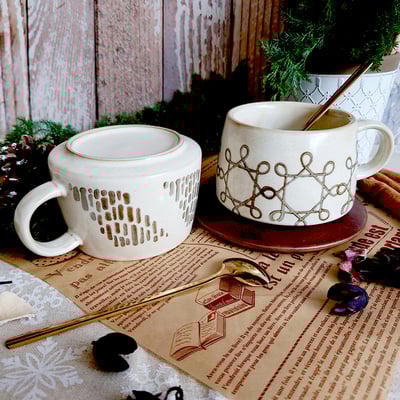 《復古陶瓷咖啡杯套組》340ml10