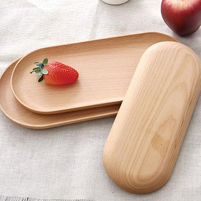 《日式橢圓木製餐盤》櫸木5