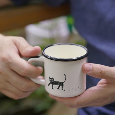 《可愛貓咪 - 琺瑯杯》200ml6