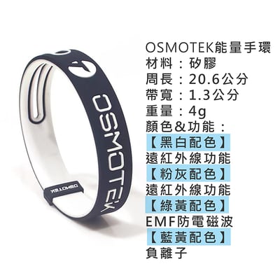 《OSMOTEK能量手環》負離子/遠紅外線/防電磁波3