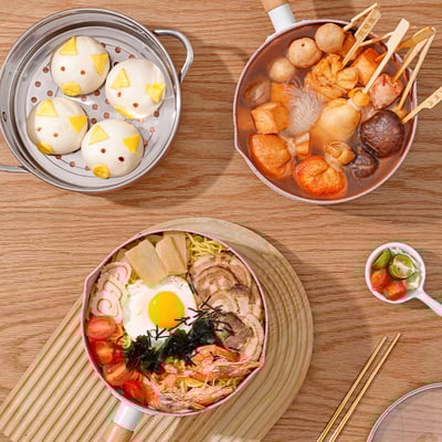 《日式原木炳陶瓷奶鍋》16cm/18cm8