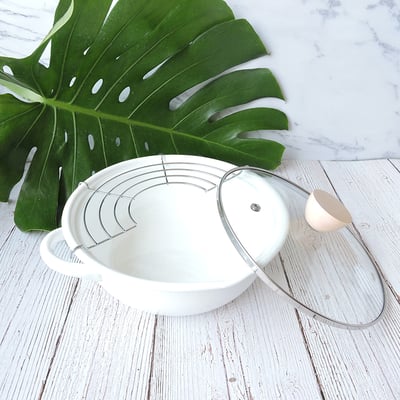 《日式加厚琺瑯油炸鍋》21cm/2L4