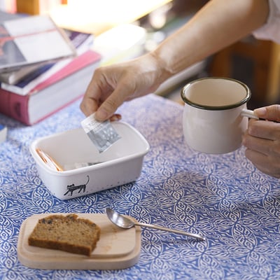 《可愛貓咪系列琺瑯奶油盒+木質上蓋》8