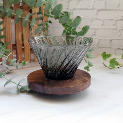 《斜紋咖啡濾杯/煙燻黑》1-4人份6