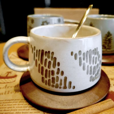 《復古陶瓷咖啡杯套組》340ml3