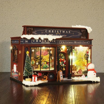 《DIY木製迷你書屋 材料包》聖誕奇境2