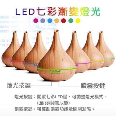 《細口木紋香薰機》古典自然家居香薰可用純精油 附遙控器4