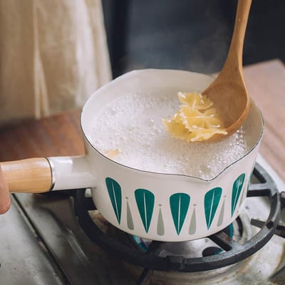 《日式葉子彩繪琺瑯鍋》15CM/1L8