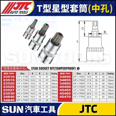 JTC T型星型套筒(中孔)1