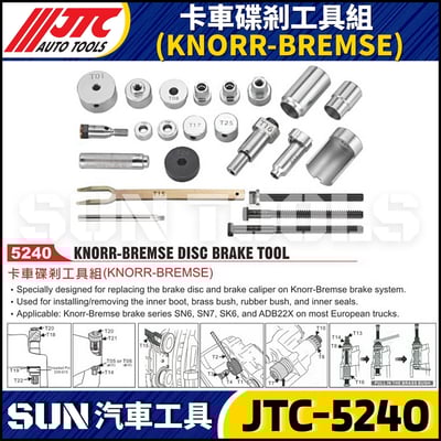 JTC-5240 卡車碟剎工具組(KNORR-BREMSE)1