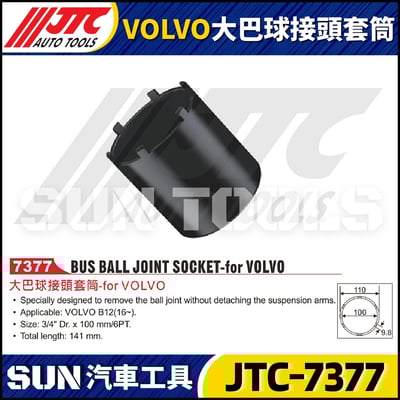 JTC-7377 VOLVO 大巴球接頭套筒1
