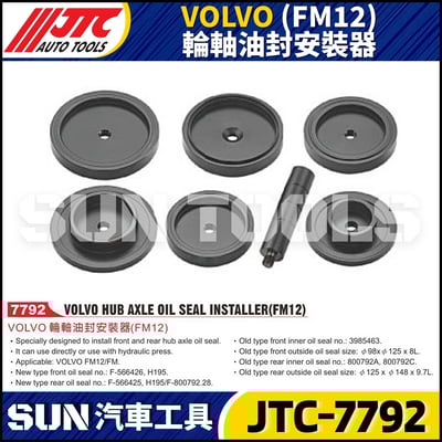 JTC-7792 VOLVO (FM12) 輪軸油封安裝器1