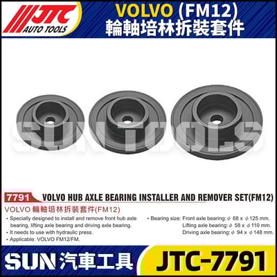 JTC-7791 VOLVO (FM12) 輪軸培林拆裝套件1
