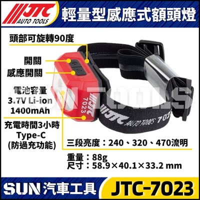 JTC-5003A  10W 充電式頭燈 (附充電器)5