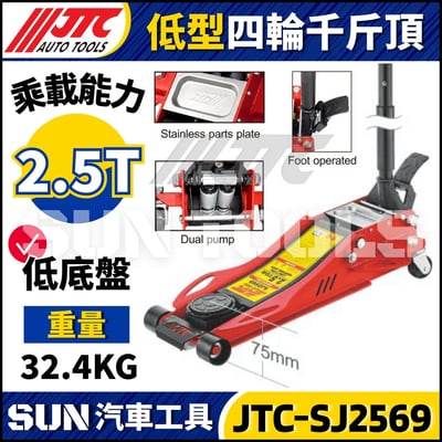 JTC-SJ2569 2.5T低型四輪千斤頂1