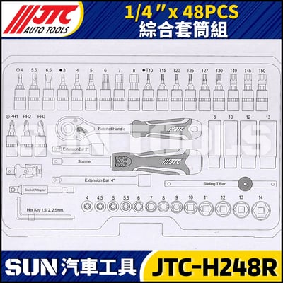JTC-H248R 48PCS 1/4" 綜合套筒組4