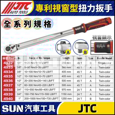 JTC-4933【3分】專利視窗型扭力扳手2