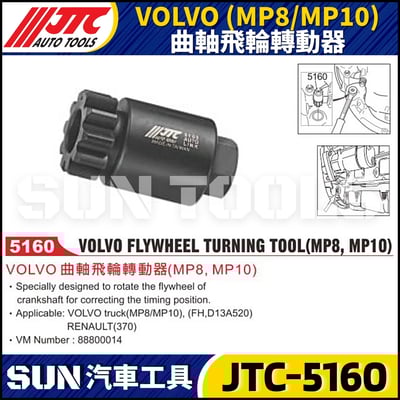 JTC-5160 VOLVO (MP8/MP10) 曲軸飛輪轉動工具1
