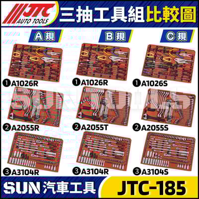 JTC-3931+185B B規 七抽工具車+185PCS三抽工具組9