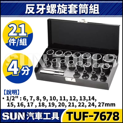 TUF-7678 21件 4分 反牙螺旋套筒組1