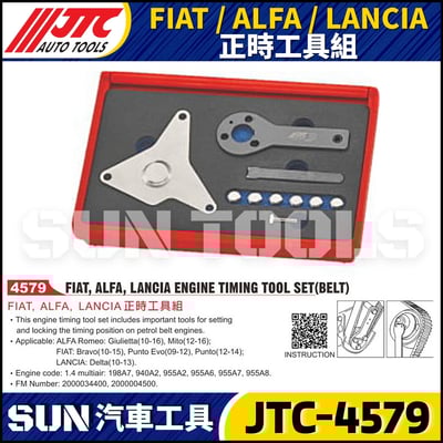JTC-4579  FIAT / ALFA / LANCIA  正時工具組1