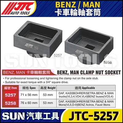 JTC-5257 5258  BENZ / MAN 卡車輪軸套筒1