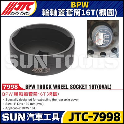 JTC-7998 BPW 輪軸蓋套筒16T (橢圓)1
