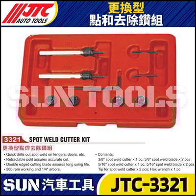 JTC-3321 更換型點焊去除鑽組1