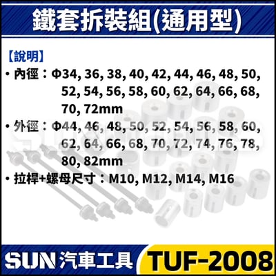 TUF-2008 通用型鐵套拆裝組2
