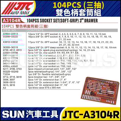 JTC-5021+185A A規 七抽工具車+185PCS三抽工具組8