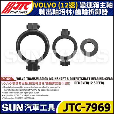 JTC-7969  VOLVO (12速) 變速箱主軸輸出軸培林/齒輪拆卸器1
