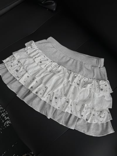 星星條紋拼接y2k蛋糕裙6