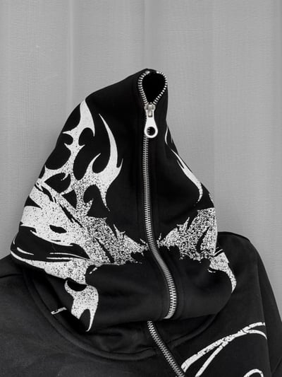 美式街頭中性全拉鏈字母外套11