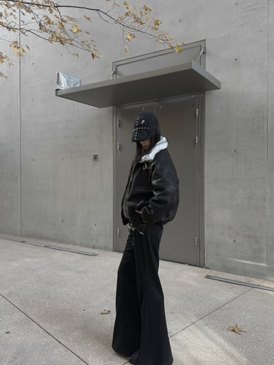 設計感復古重磅毛領外套3