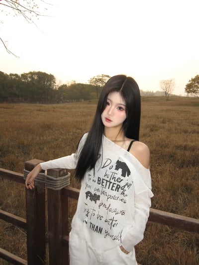 【韓代】美式塗鴉針織上衣2