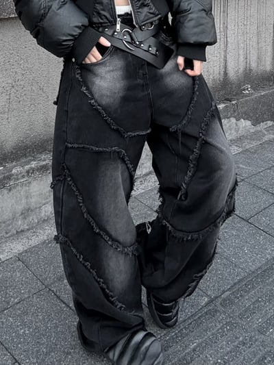 高階重磅小眾彎刀牛仔褲2