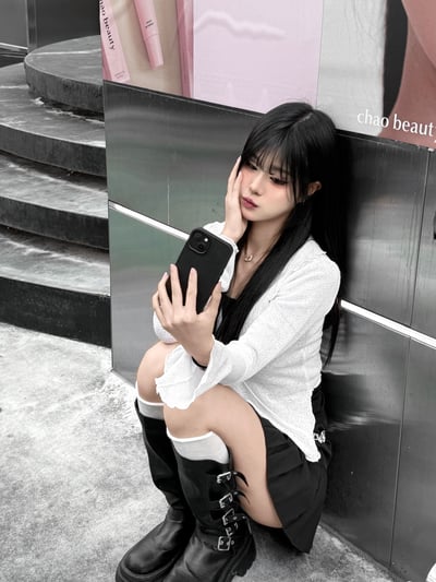 【韓代】荷葉邊綁帶修身上衣8