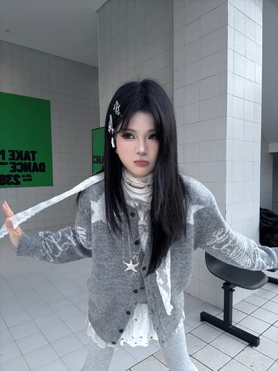 澀谷秋冬甜美針織外套2